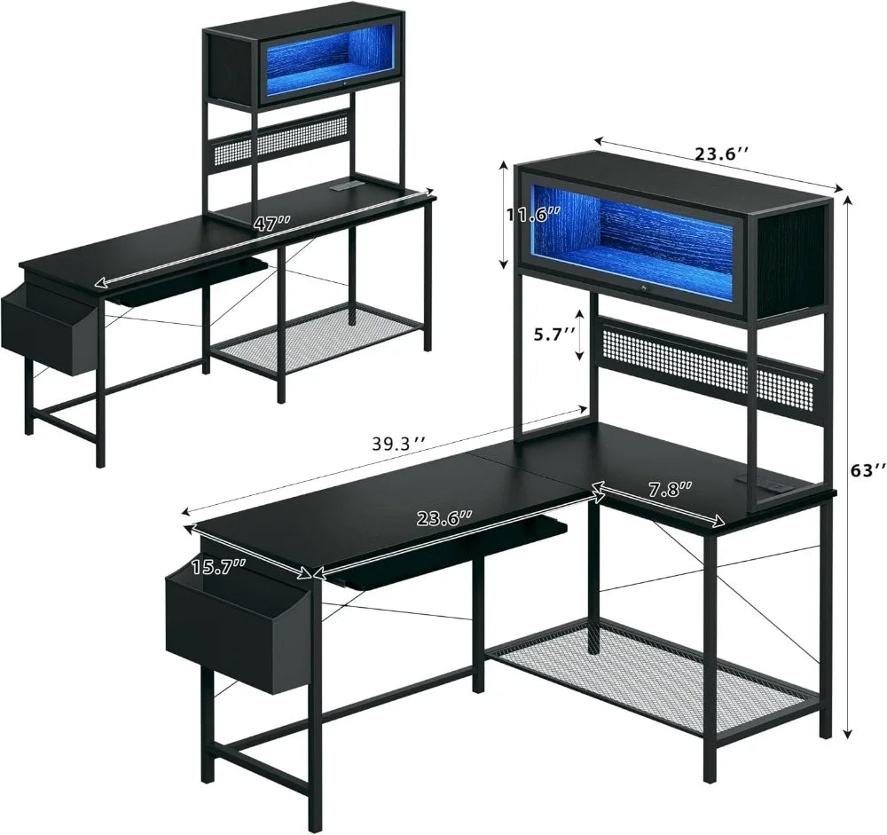 J&V Command Corner Elite Gaming Desk