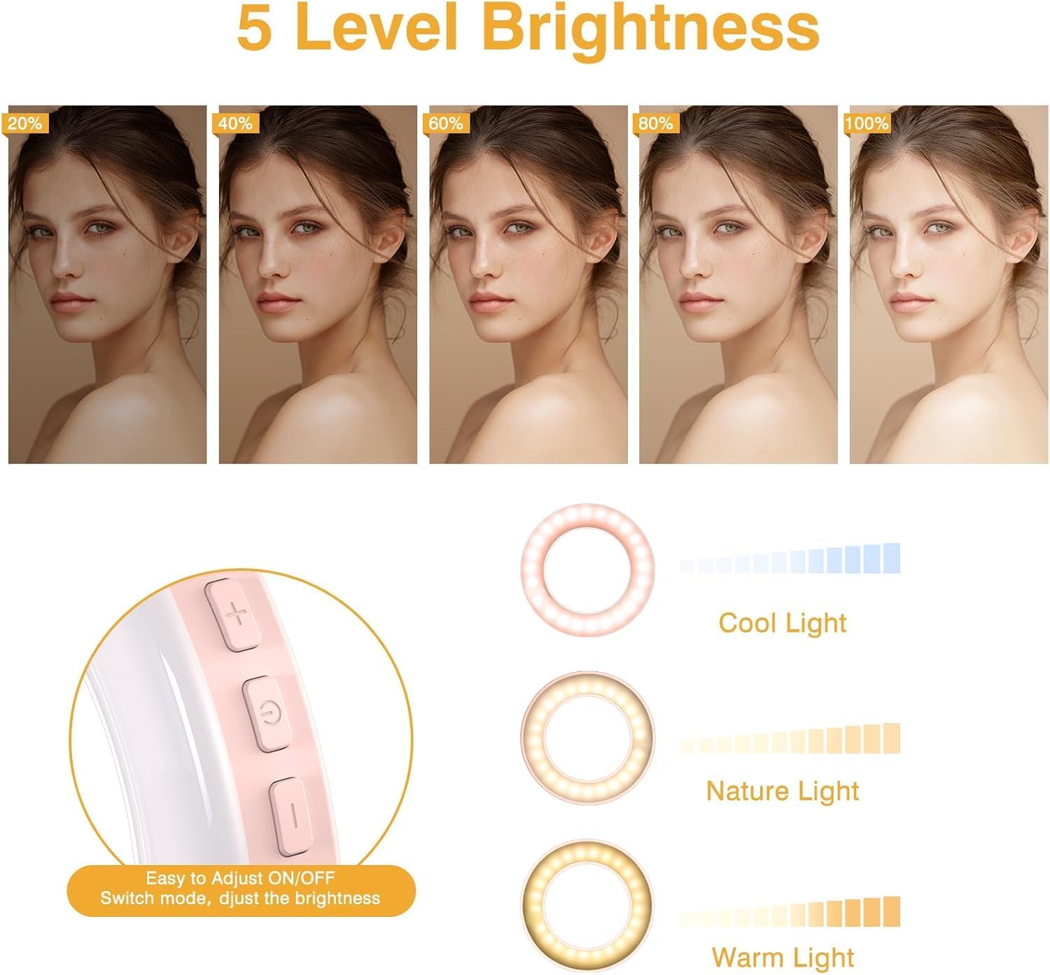 GlowClip Portable Selfie Ring Light
