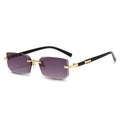 J&V products Aero Slim Rimless Rectangle Sunglasses