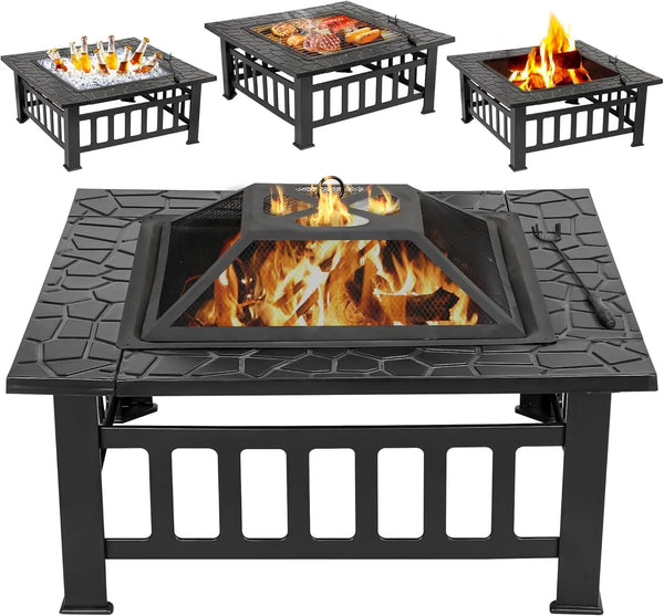 Backyard Blaze Square Fire Pit