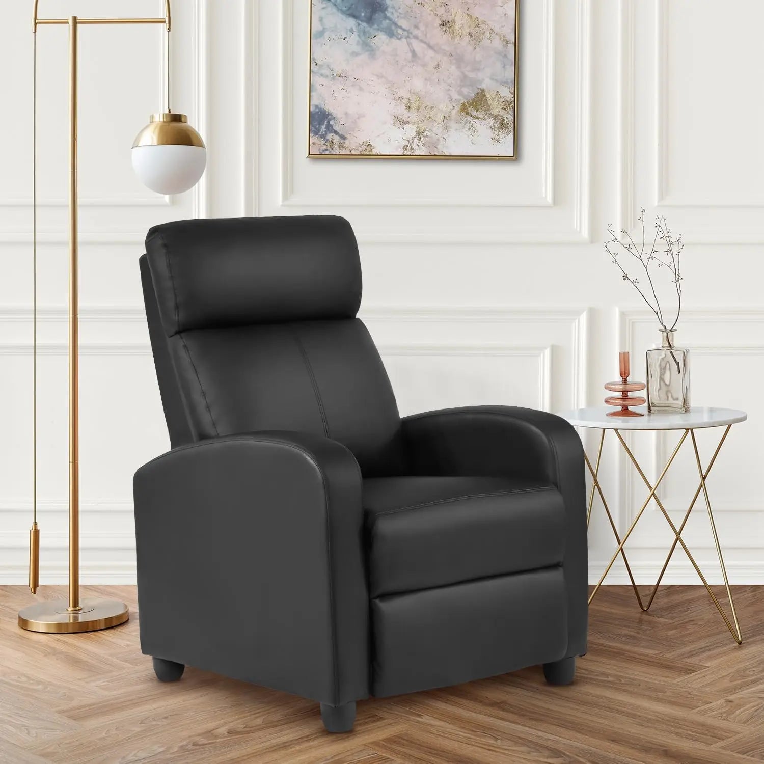 J&V furnitureRelaxPro Leather Massage Recliner Sofa