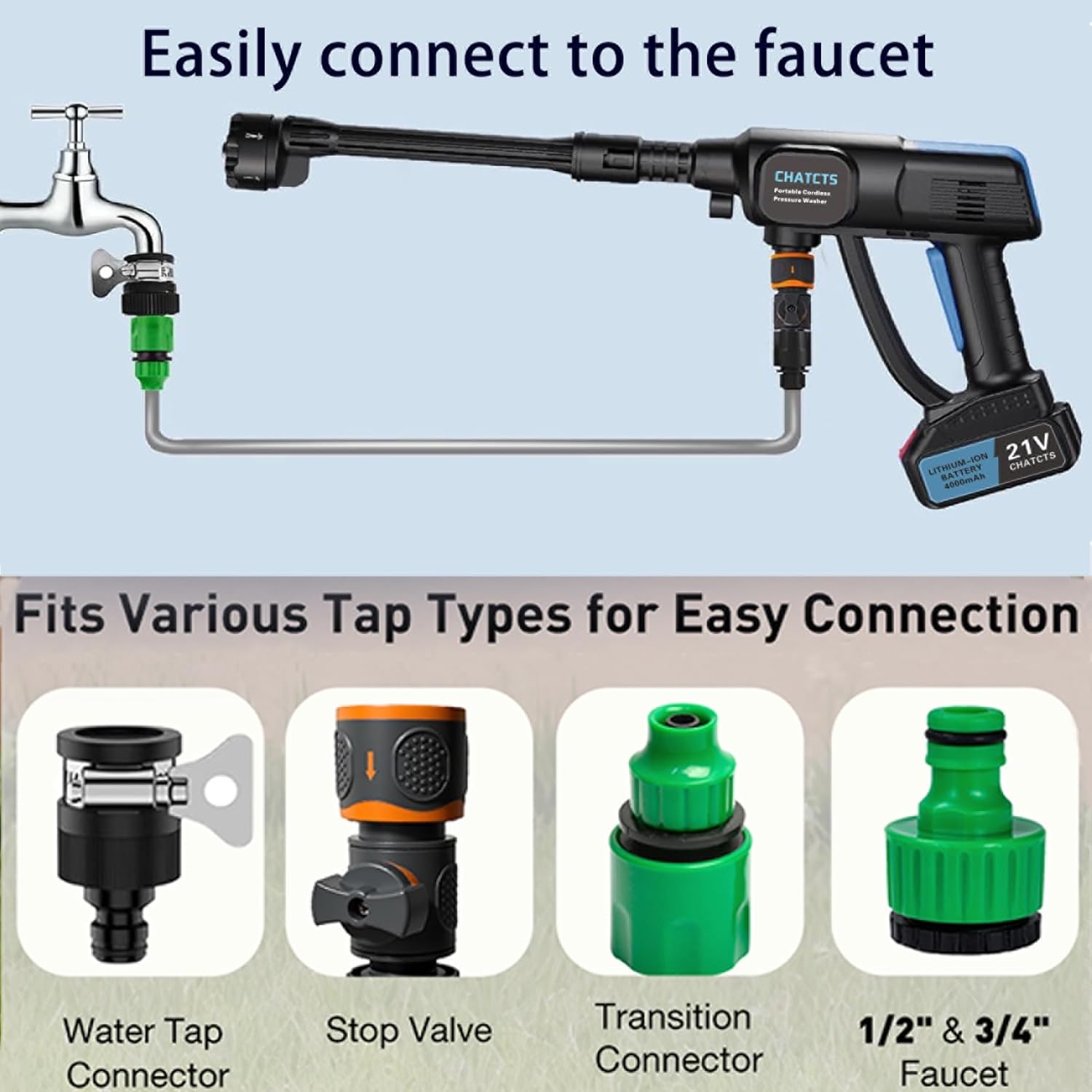 J&Vs PowerWash Portable Cordless Cleaner Pro