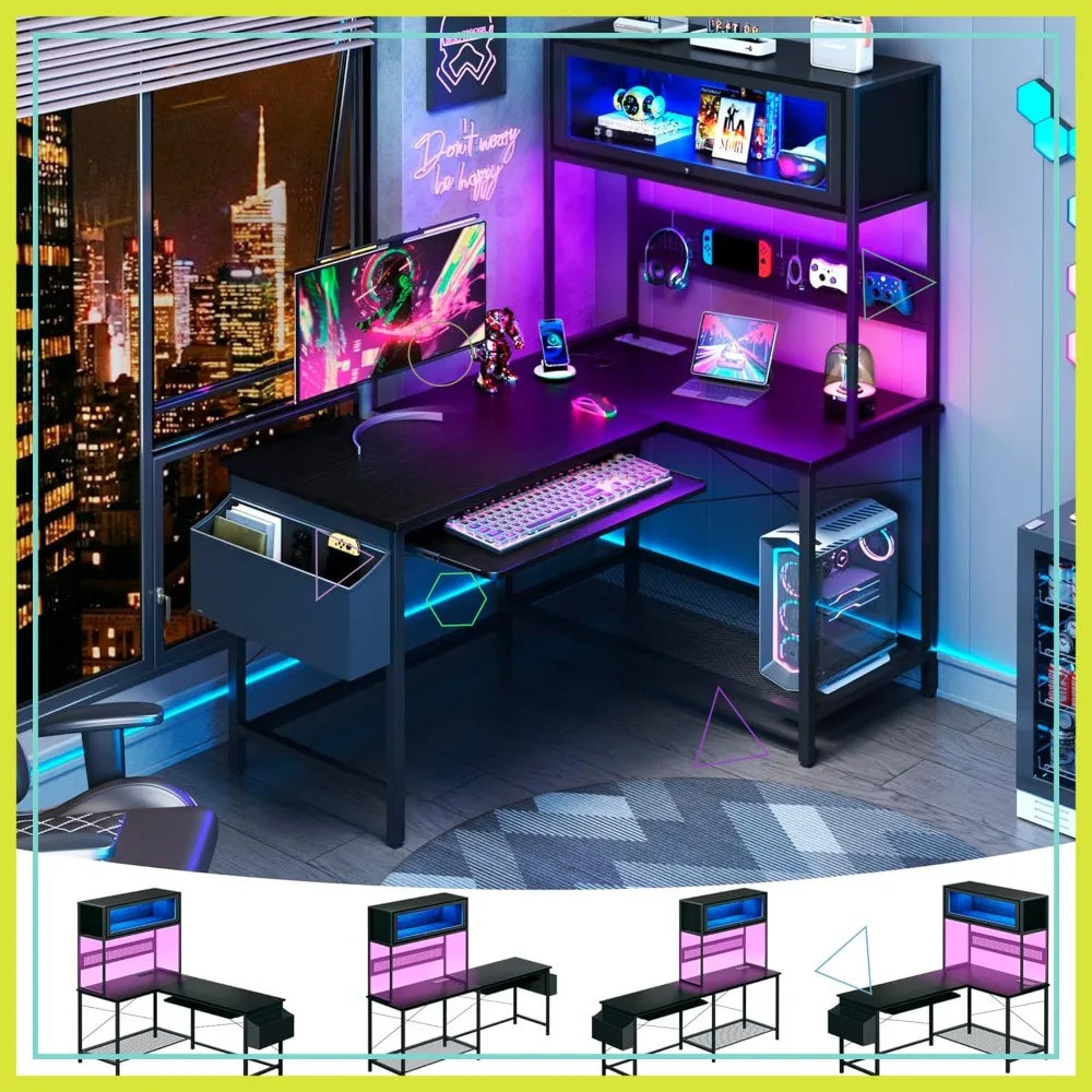 J&V Command Corner Elite Gaming Desk